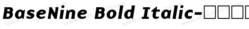 BaseNine Bold Italic字体转换